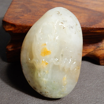 Hetian dialect Hetian jade Lake Baikal oil waxy gold orange peel white jade seed material Longxingtianxia pendant w2