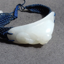 I was shocked by the dialect quality Hetian jade from Xinjiang with oily and delicate mutton fat white jade card pure handmade bracelet X7