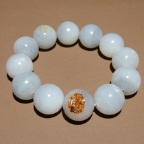 Want Hi dialect boutique Hetian jade Xinjiang ink artistic conception red Qin leather blue and white seed material card 18mm bracelet bracelet O8