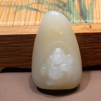 Stunning Dialect Brand Hetian Jade Features Xinjiang Qiemo Sugar White Jade Maitreya Laughing Buddha Pendant N