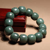 Dialect Hetian Jade (large release in the middle of the year to give back to customers) Xinjiang Sapphire old-type beads 16mm mens and womens bracelet A1