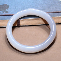 Dialect Brand Hetian Jade Precious Grade Qinghai Material Smoky Green Violet Warm and Delicate Bagel Pendant N