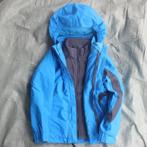 Демисезонная куртка для мальчиков, съёмный флисовый детский водонепроницаемый вкладыш, «три в одном»