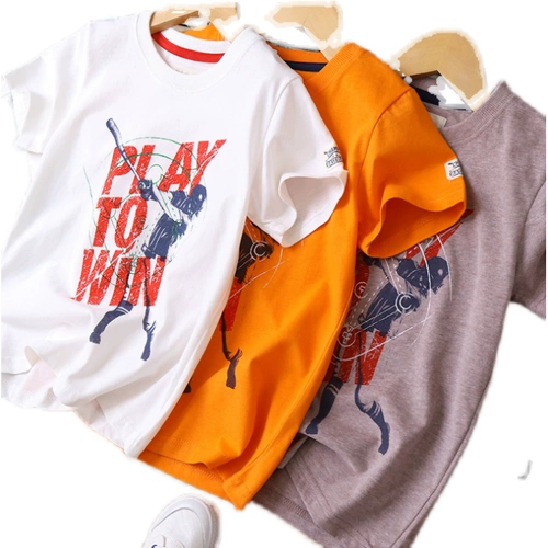 Детская летняя хлопковая футболка с коротким рукавом, коллекция 2022, подходит для подростков