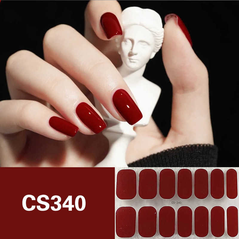 Ice-Clear Solid Color Nude Nail Stickers Gel Patches Full Nail Coverage Waterproof Gel Nail Polish Film Soft Patches