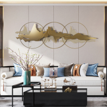 Modern Iron Art Home Wall Decoration Metal Solid Mountain Shadow Wall-mounted Decoration Soft-Mounted Wall Decoration Living-room Bedside Pendant