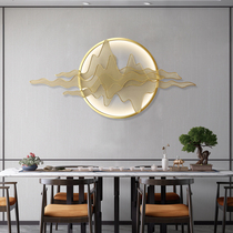 Chinese style iron art wall-mounted wall Living room Tea room Mountain Shadow tea room Xuanguan pendant metal solid Mountain Shadow wall-mounted wall decoration