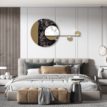 Light luxury new Chinese living room bedside porch background wall wall decoration pendant three-dimensional wrought iron wall wall decoration