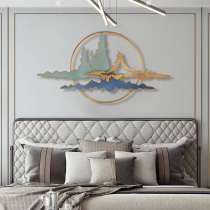 New Chinese light lavish Mountain shady styling metal wall Decorative Face Adornment Sofa Background Wall Wall-mounted