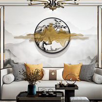 New Chinese Decorative Pendant Wall Living Room Wall Iron Art Wall-mounted Wall Decoration Creative Solid Metal Wall Ornament