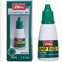 Taiwan Xinli S-65 Green Shiny printing oil Stamp pad ink Stamp pad Add ink 28ML