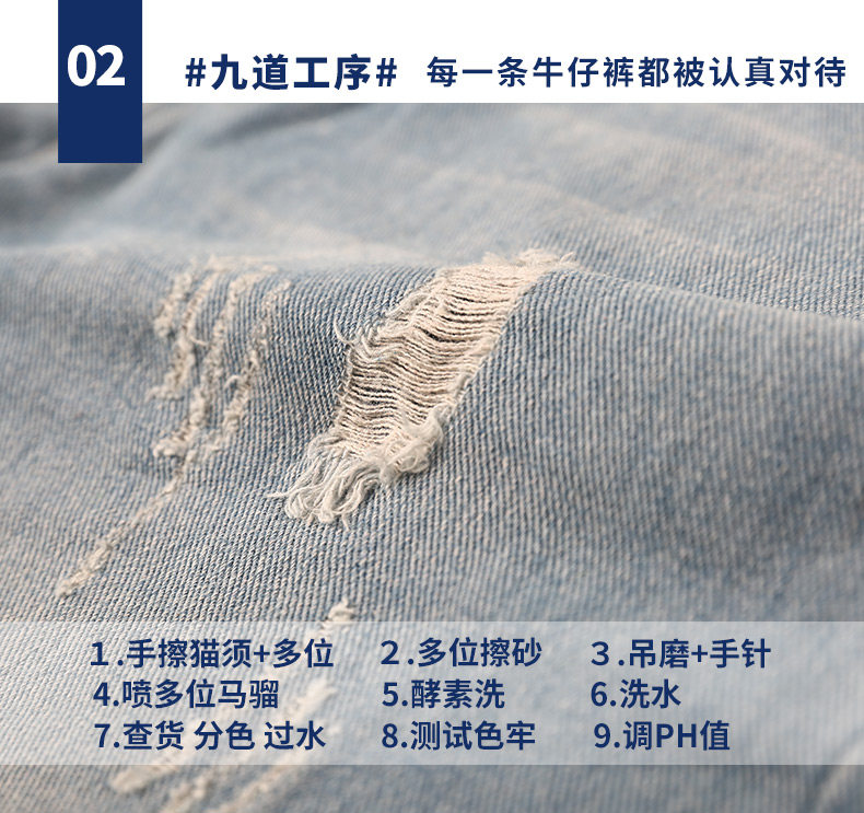 Jeans pour jeunesse droite en vrac MIXSQUARE en coton pour été - Ref 1464881 Image 10