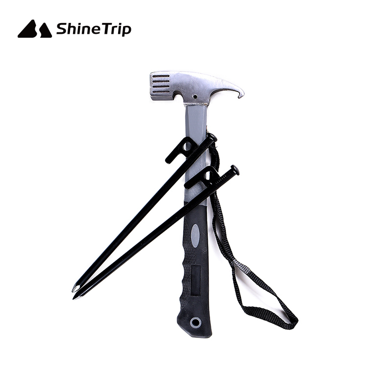 Outdoor camping carbon steel camp nails steel nail storage bag tent accessories canopy ground nail hammer camping durable
