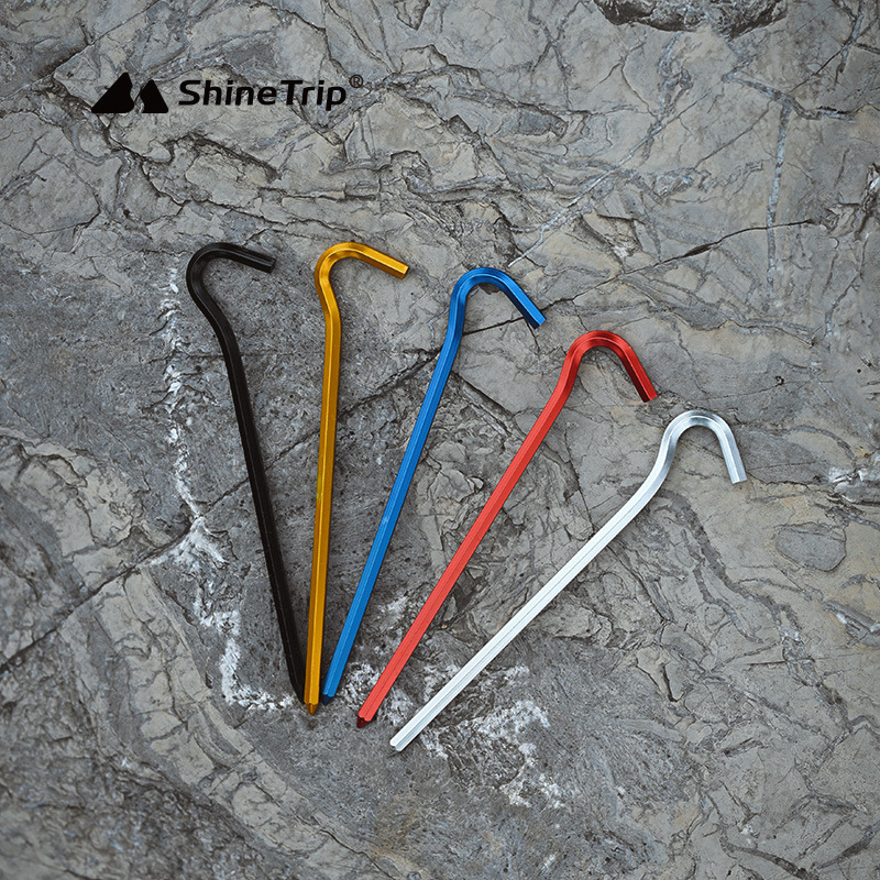 Outdoor Camping Accessories Tent Ground Nail Diner Aluminum Alloy Ground Nail High Strength Aluminum Tent Nail Camping Pile