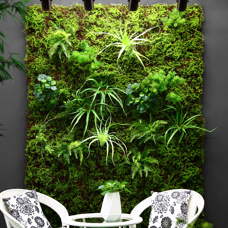 Simulation eternal moss wall Moss turf Plastic lawn green plant Artificial green plant wall decorative background wall