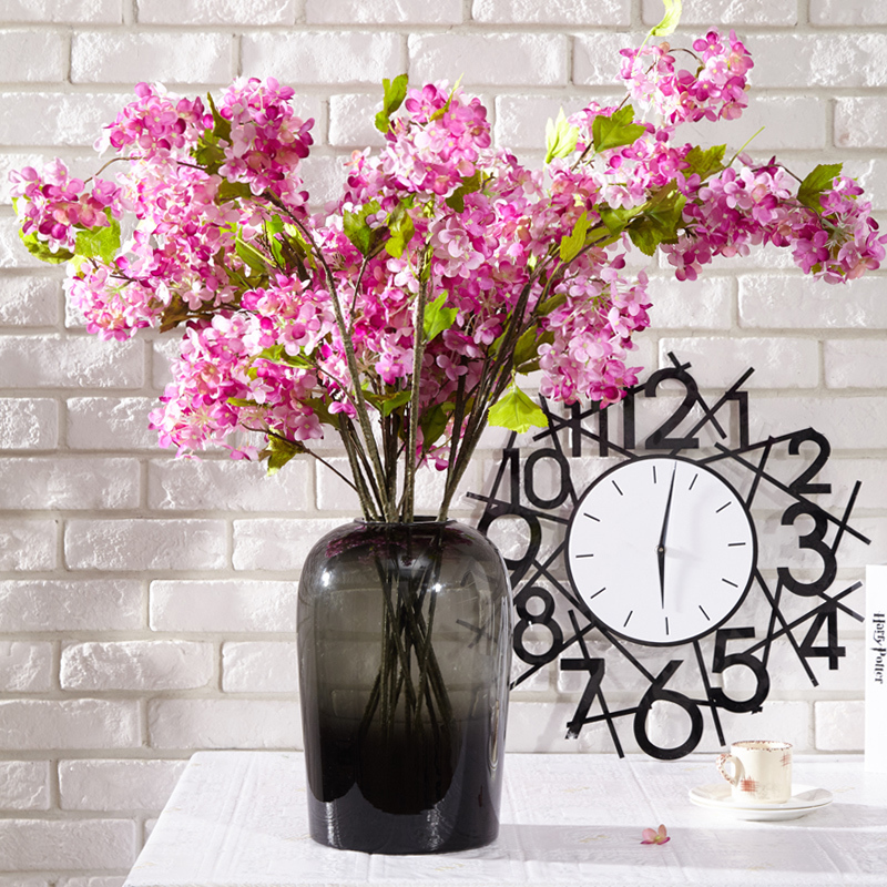 Simulation flower hydrangea head living room table decoration decoration fake flower silk flower immortal flower high branch flower art indoor display