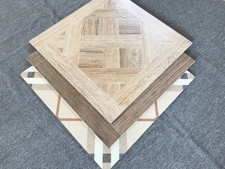 Wood grain brick imitation solid wood floor tiles Living room Bedroom Tiles 600 x600 Retro Wood Wood Parquet Antique Brick Flooring Brick