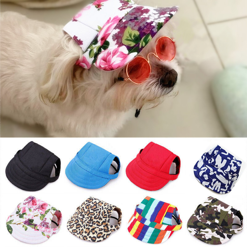 Net red hat pet duck tongue hat dog outdoor baseball cap VIP teddy canvas hat small legal bucket sunscreen hat