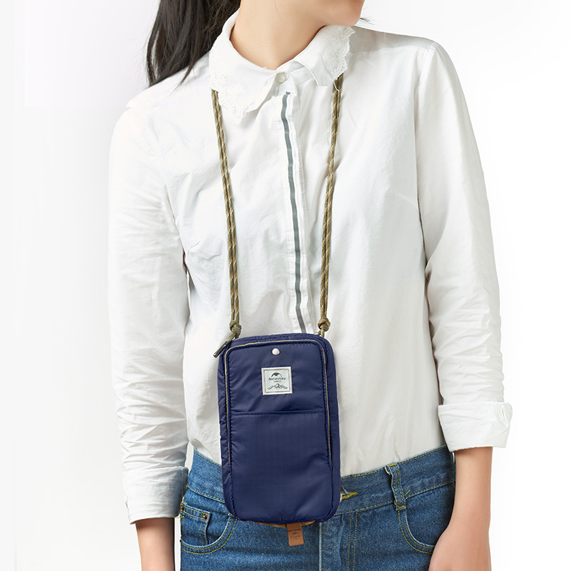 Travel Abroad Passport Bag Ticket Passport Clip Multifunction Document Bag Theft Hanging Neck Document Bag Large Capacity Handbags