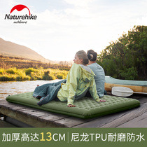 Outdoor Camping Double Inflatable Cushion Thickened Ground Mat portable anti-damp cushion Home Outdoor folding bed Flush Air Mattress