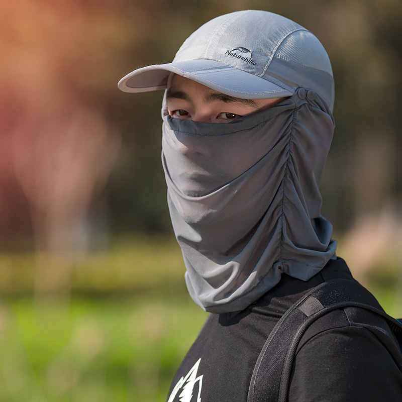 Outdoor sunscreen mask cap sunshade neck protection fishing hat anti-mosquito anti-insect veil fishing hat foldable peaked cap