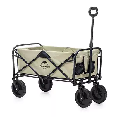 Outdoor camping portable folding trolley picnic trolley picnic trolley shopping trolley home simple pull car