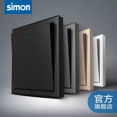 Simon single control switch panel socket panel E3 series one-open single control switch socket 86 type blabet socket