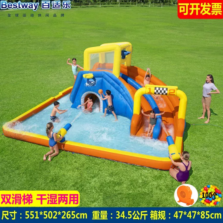 inflatable slide для Street детей в парках аттракционов, вилла игра в воду для раннего возраста, батут, плавательный бассейн