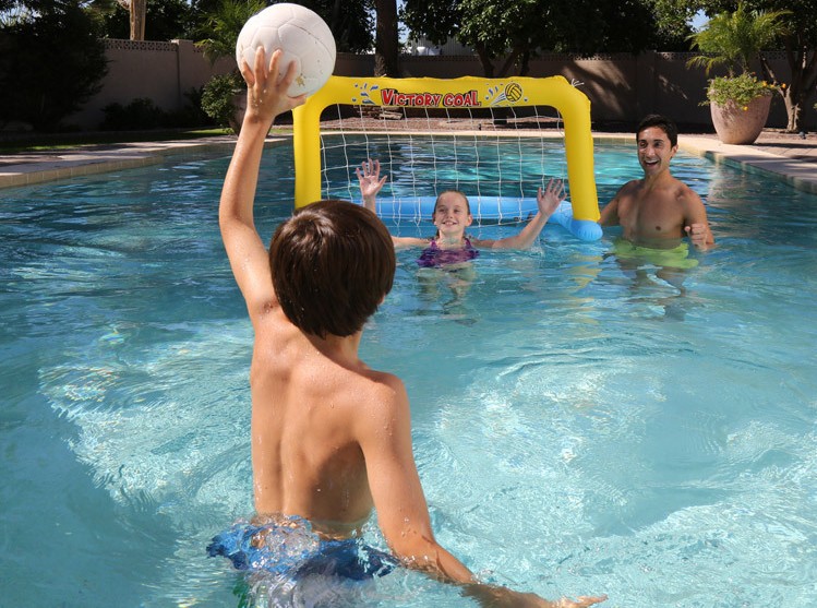 Nước inflatable đồ chơi bóng chuyền net trẻ em người lớn bóng chuyền nước trò chơi hồ bơi chụp nước đồ chơi bể phao bơi