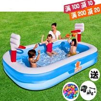 Large 2 5m double-layer shooting sports inflatable basketball pool power transmission pump kindergarten home swimming pool ball pool