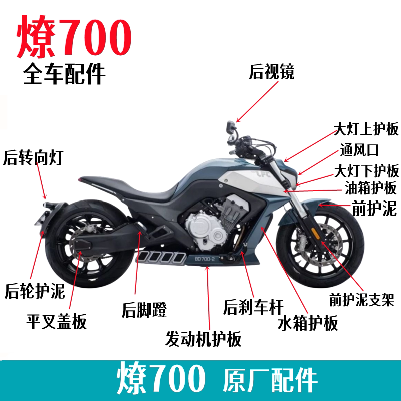 Benda Lfc700 Front Mudguard Bd700-2 Motorcycle Fuel Tank Guard Blue Frame Bottom Plate Water Tank Shell Benda Lfc700 Front Mudguard Bd700-2 Motorcycle Fuel Tank Guard Blue Frame Bottom Plate Water Tank Shell