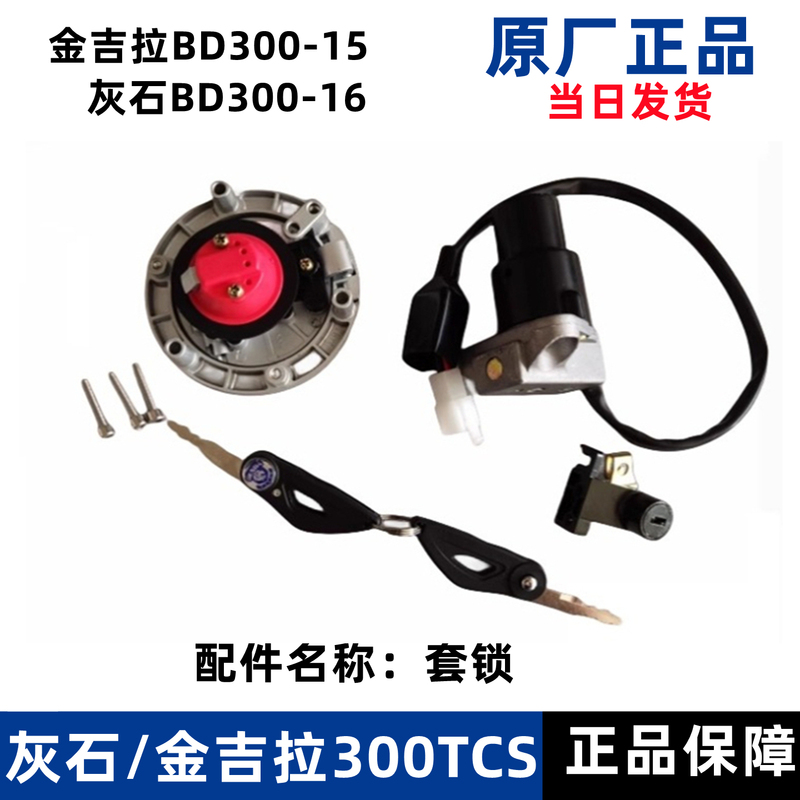 Benda Jinjila Bd300-15 Motorcycle Lock Set with Ignition Key, Steering Lock, Fuel Tank Cap, Seat Cushion Lock