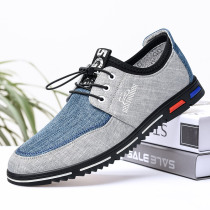 Mens Summer Tide Shoes 2022 new mens casual canvas shoes breathable and soft soles tide old Beijing cloth shoes