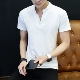 2018 mới đẹp trai quần áo ngắn nam áo thun ngắn tay 丅 桖 cotton mùa hè nửa tay nửa nam 	áo thun nam body