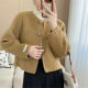 Loose autumn and winter high-end short wool wool jacket temperament