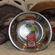 Two pieces of national style stainless steel dumpling plate with vinegar dish drain plate household dinner plate dumpling plate 25cm