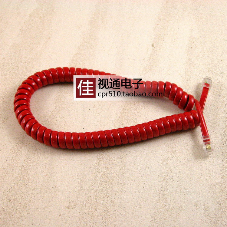 Telephone receiver line telephone line handle line spring line microphone connection line curve accessories red