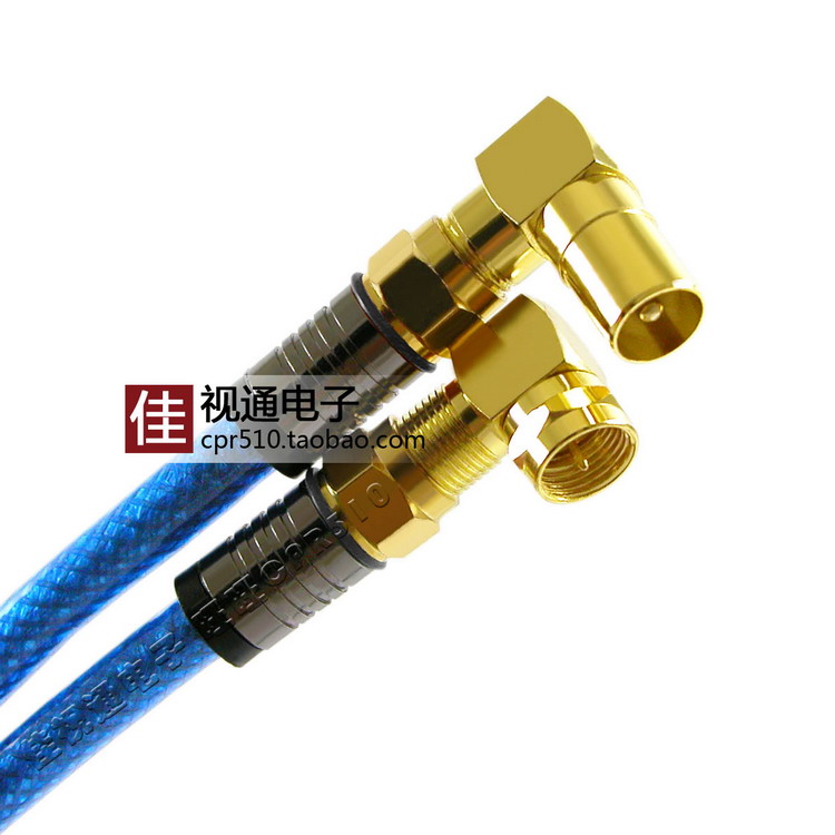 HD cable TV set top box connector video signal line closed circuit rough needle straight angle bend straight angle F head