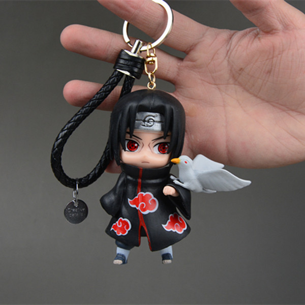 Naruto Keychain Itachi Figure Anime Ninja Cartoon Naruto Sasuke Pendant Backpack Doll Accessory Toy