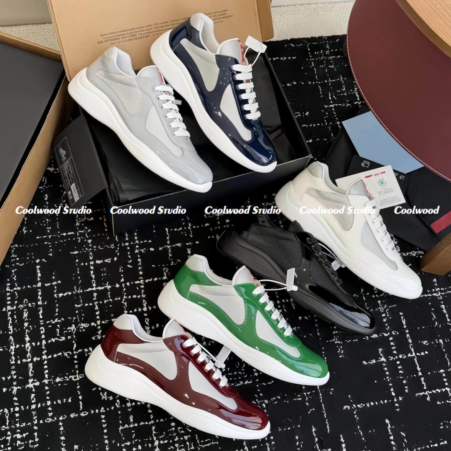 Gaoding Edition 2026 The new European station Spring and summer Men's Shoes breathable Versatile Bright patent leather Splicing comfortable leisure time gym shoes