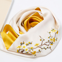 Chengdu specialty Shu embroidery hand-embroidered mulberry silk scarf Chinese style cheongsam shawl outer wear for mom and foreigners