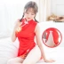Bộ đồ ngủ màu đỏ tạp dề sườn xám của phụ nữ váy mỏng nóng bỏng vui vẻ trong năm nay cô dâu mỏng quyến rũ do ngu Bellyband