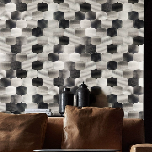 Самоклеющаяся металлическая мозаика на стену из нержавеющей стали, популярно в интернете