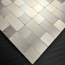 Silver mosaic wall sticker background wall Stainless steel brushed rose gold tile self-adhesive waterproof self-adhesive aluminum plastic board