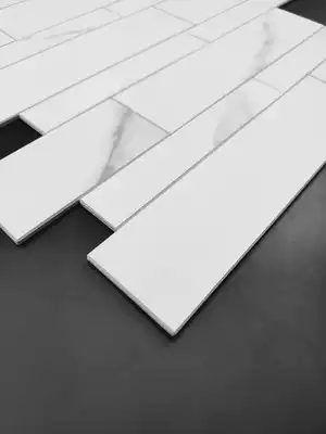 Jazz white mosaic wall stickers tile background wall marble wall stone texture pvc stone plastic self-adhesive refurbishment