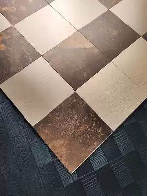 Bronze rose gold brushed mosaic wall stickers tile TV background wall self-adhesive living room metal Nordic antique
