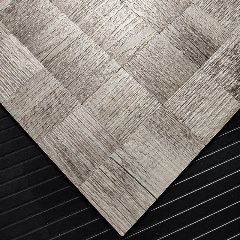 Bark Texture Stone Plastic Imitation Solid Wood Mosaic Self-Adhesive Wall Sticker Tile Background Wall Ground Wall Living Room Bedroom Brick