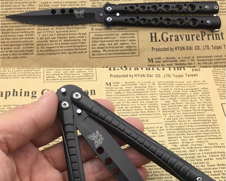 Dao gấp cánh bướm unblade hoàn toàn bằng thép Con dao tự vệ ngoài trời dành cho người lớn của Mỹ - Công cụ Knift / công cụ đa mục đích