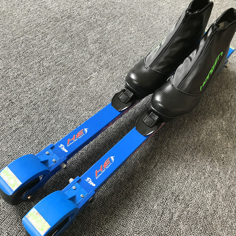 Land cross-country ski-board traditional cross-country snowboard dryland pulley full aluminum alloy double plate pulley