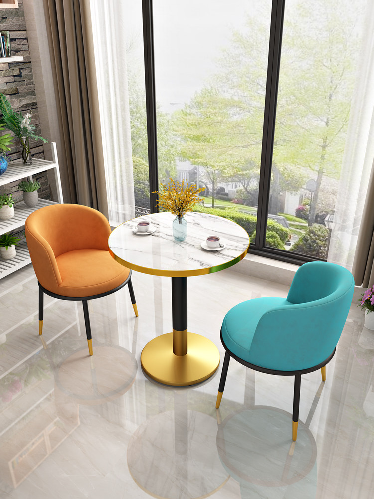 Light luxury balcony small table and chairs one table and two chairs Internet celebrity balcony leisure coffee table table and chair combination three-piece home creative